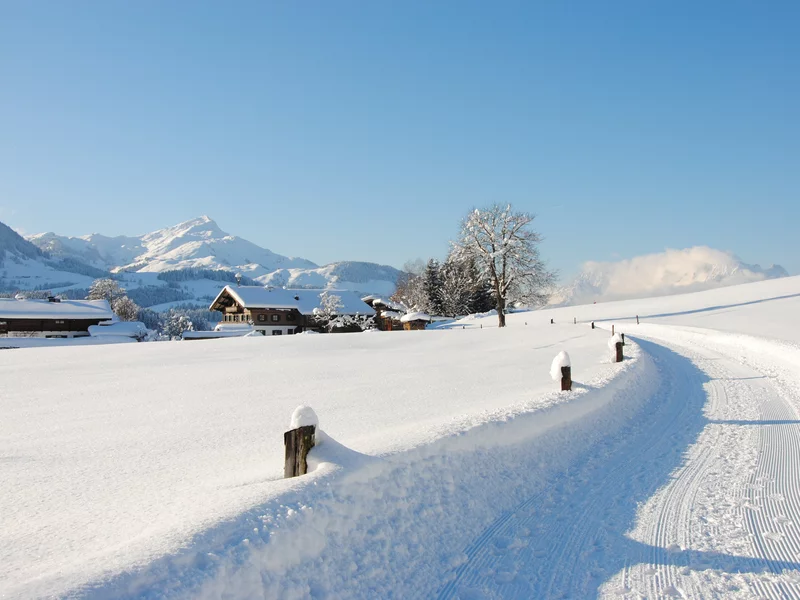 tief verschneite Landschaft zum Winterwandern